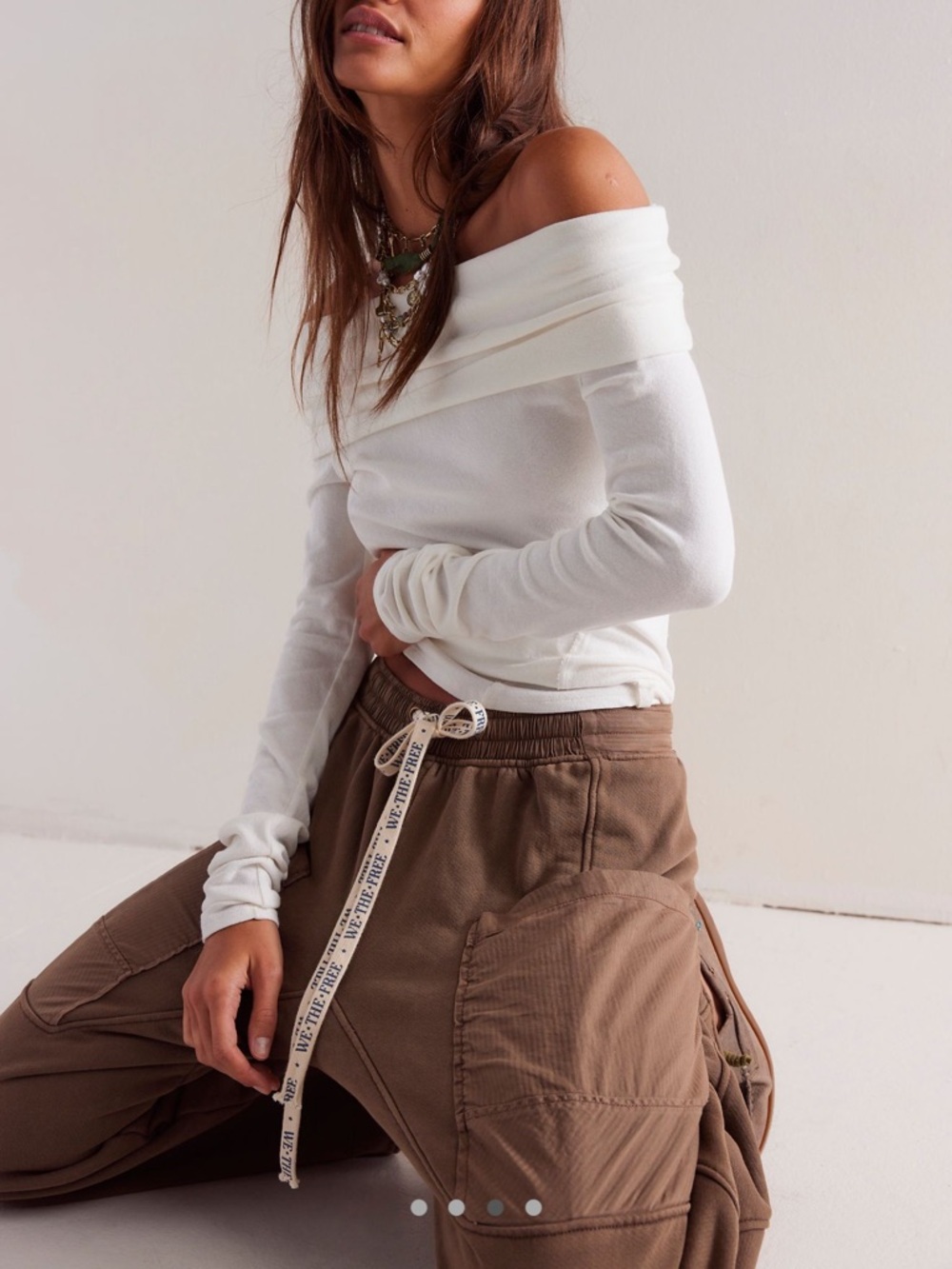 Free People We The Free Jet Set Knit Pull-On Pants - Picture 3 of 3